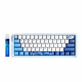 ATK EDGE 60 HE Esports magnetic keyboard, white aluminum case, PBT keycaps with dragon motif and Leviathan branding.